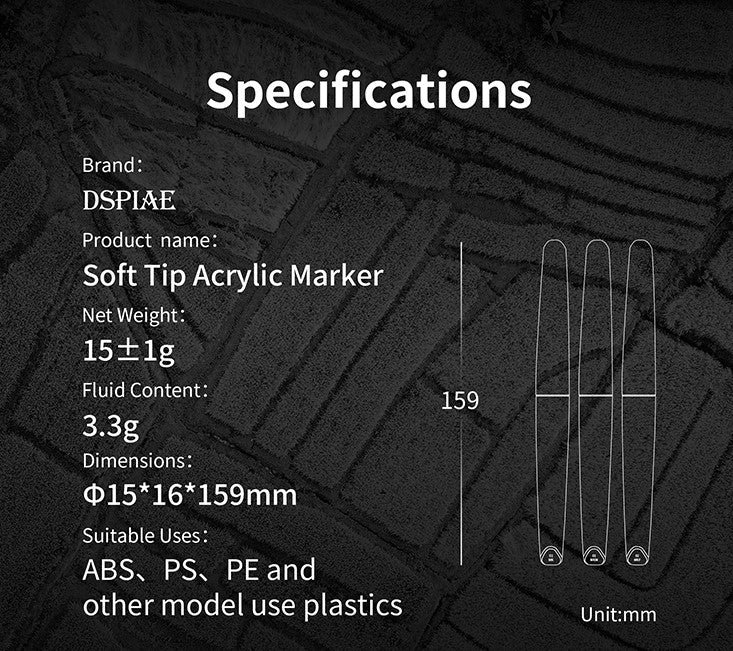 DSPIAE Soft Tipped Markers MK