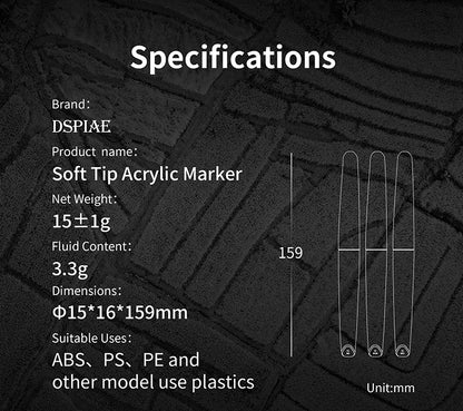DSPIAE Soft Tipped Markers MK