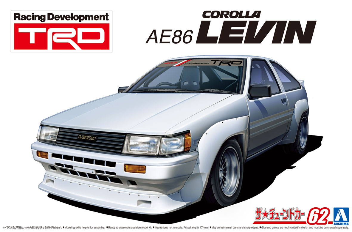 1/24 TRD AE86 Toyota Corolla Levin N2 Ver. 83'